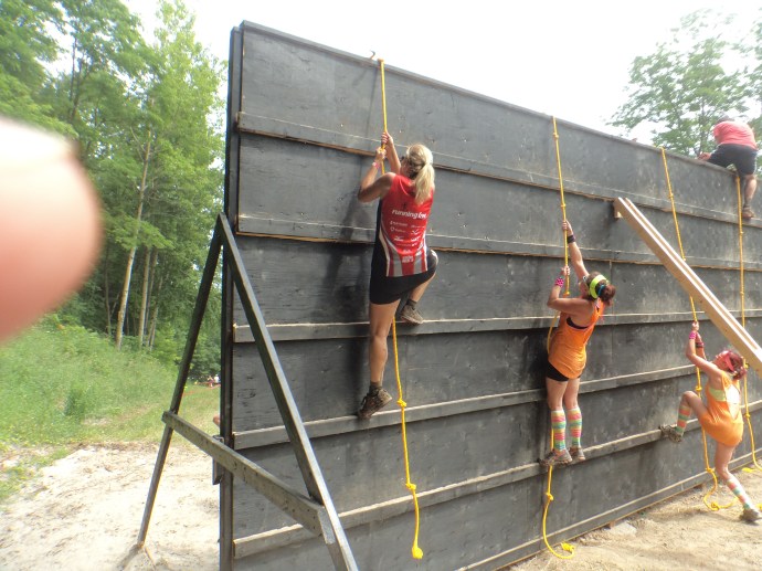 Yet another wall to climb. Glenis is a warrior!