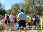 Getting instructions at the start of the 5K