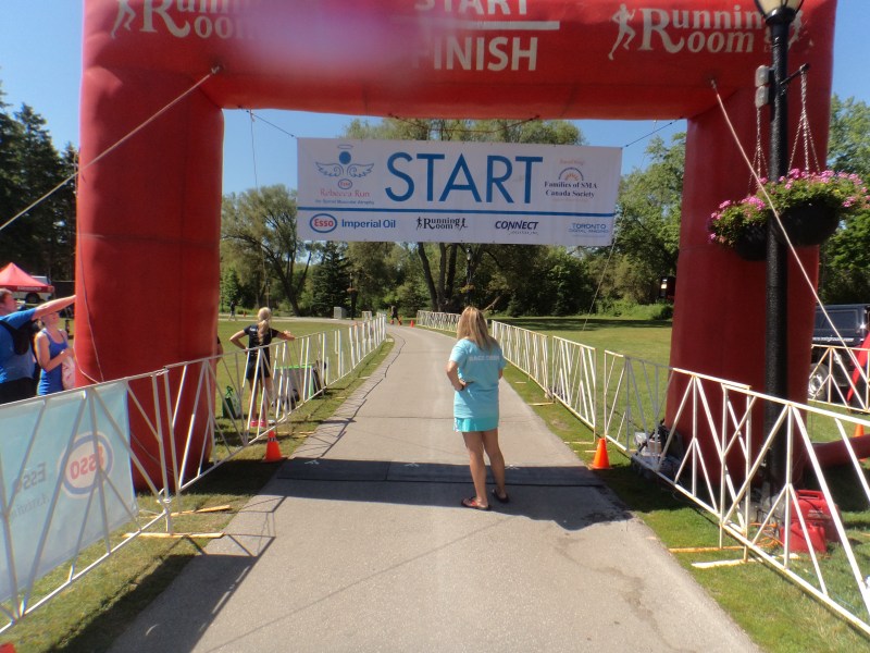 Waiting for the finishers.