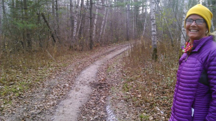 The trail in the woods